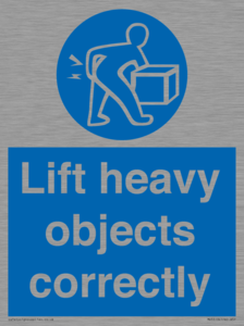 Lift heavy objects correctly